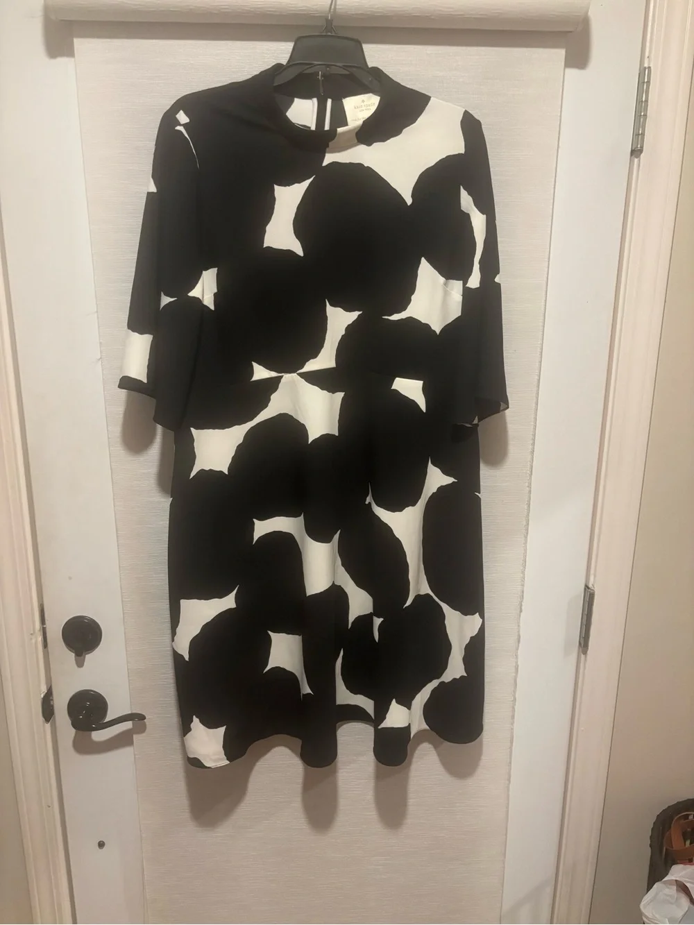 kate spade Black and White Abstract Midi Dress